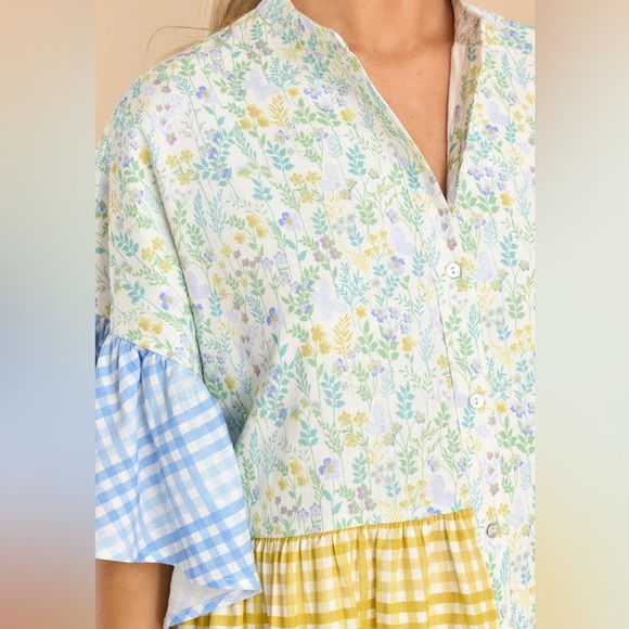 Forgive and Forget Green Multi Print Dress - Picture 3 of 4